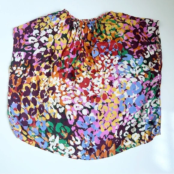 Velvet by Graham & Spencer | Women’s Red Purple Colorful Boxy Blouse Size M - Picture 6 of 7